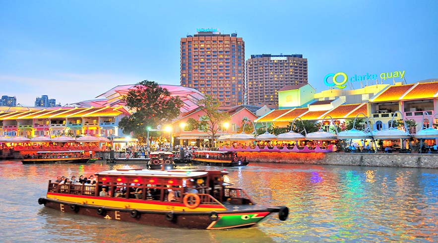 Boat Quay in Singapore
