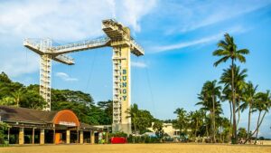 Bungee jumping experience at AJ Hackett Sentosa in Singapore
