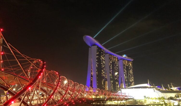 Iconic Marina Bay Sands building in Singapore