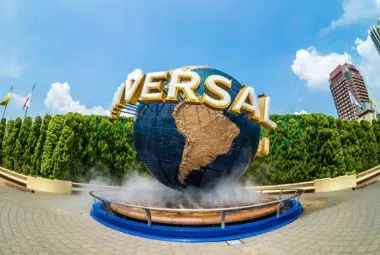 Universal Studios Singapore globe at Sentosa Island